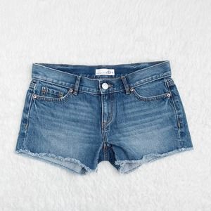 LOFT Blue Cutoff Raw Hem Shorts Size 24